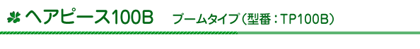 ヘアピース100Bブームタイプ 型番:TP100B